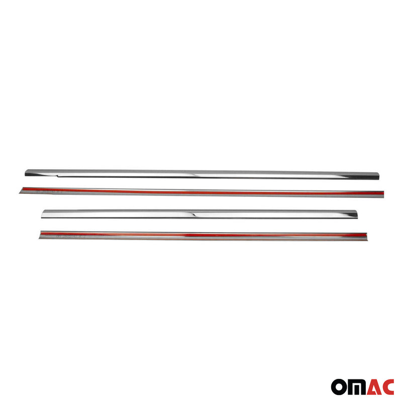 Listelli decorativi per finestrini Ford Focus C-Max 2003-2010 in acciaio inox cromato, 4 pezzi