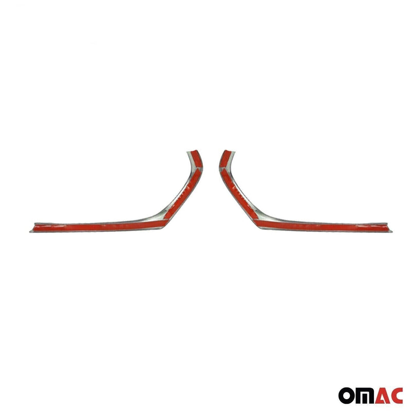 Cornice per fendinebbia per Opel Corsa 2015-2019 in acciaio inox argento 2x