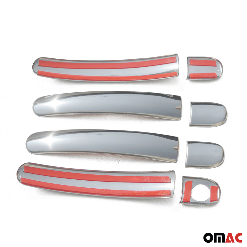Copertura maniglia porta cromata per Seat Toledo 1998-2004 4 porte in acciaio inox 8x 