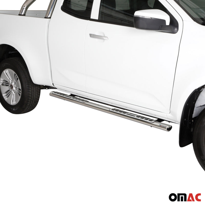 Minigonne laterali in acciaio per Isuzu D-Max Space Cab 2020-2025 Grigio