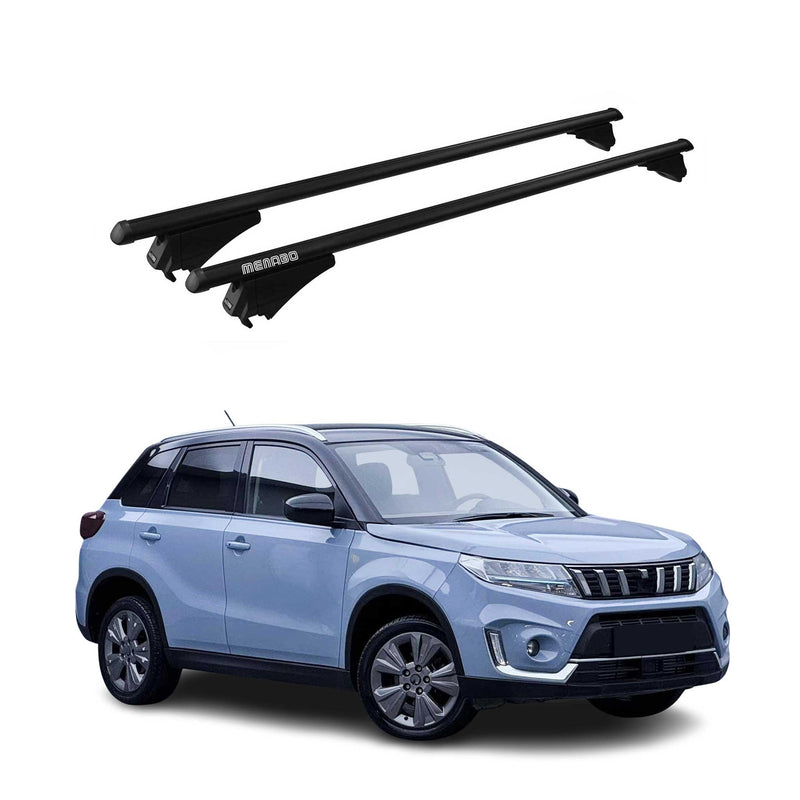 Portapacchi Menabo per Suzuki Vitara 2015-2019 alluminio nero ABE 2x