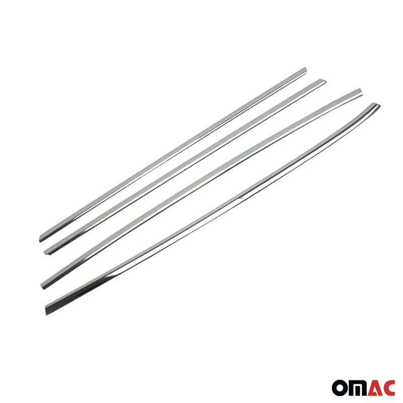 Listelli decorativi per finestrini per Peugeot 301 2012-2025 in acciaio inox cromato, 6 pezzi