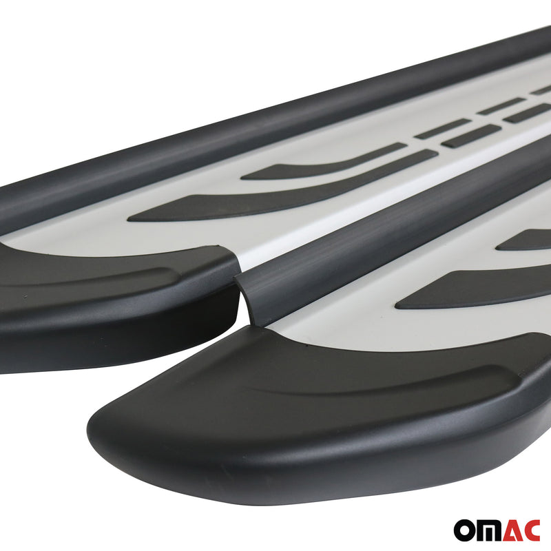 Pedane laterali per Opel Mokka 2012-2025 Grigio Alluminio