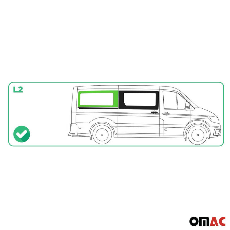 Seitenfenster Schiebetür für VW Crafter 2017-2025 Auto Fenster Rechts L2 Schwarz
