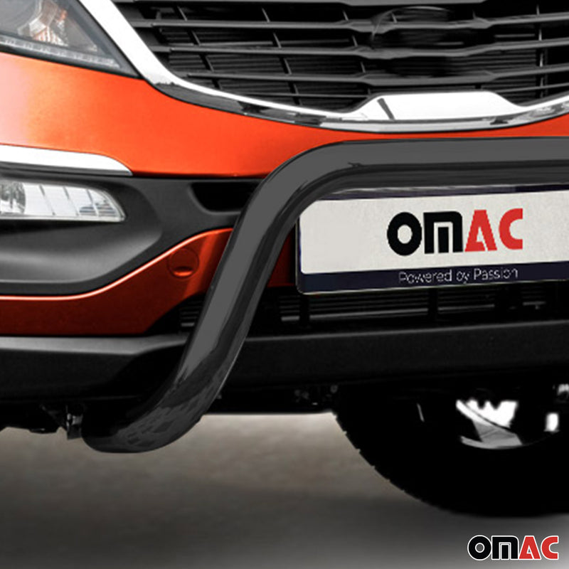 Barra di protezione anteriore in acciaio per Kia Sportage 2010-2015 con ABE Nero 