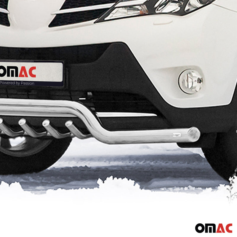 Barra di protezione anteriore per Toyota RAV4 2013-2015 con ABE in acciaio argento 