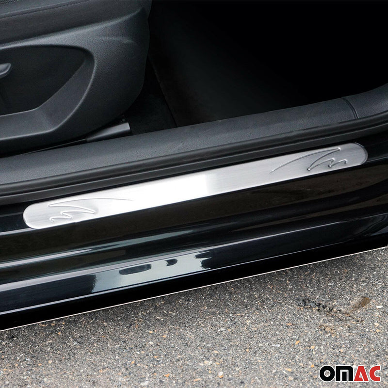 Soglie porte per Renault Latitude Talisman in acciaio inox argento 4x 