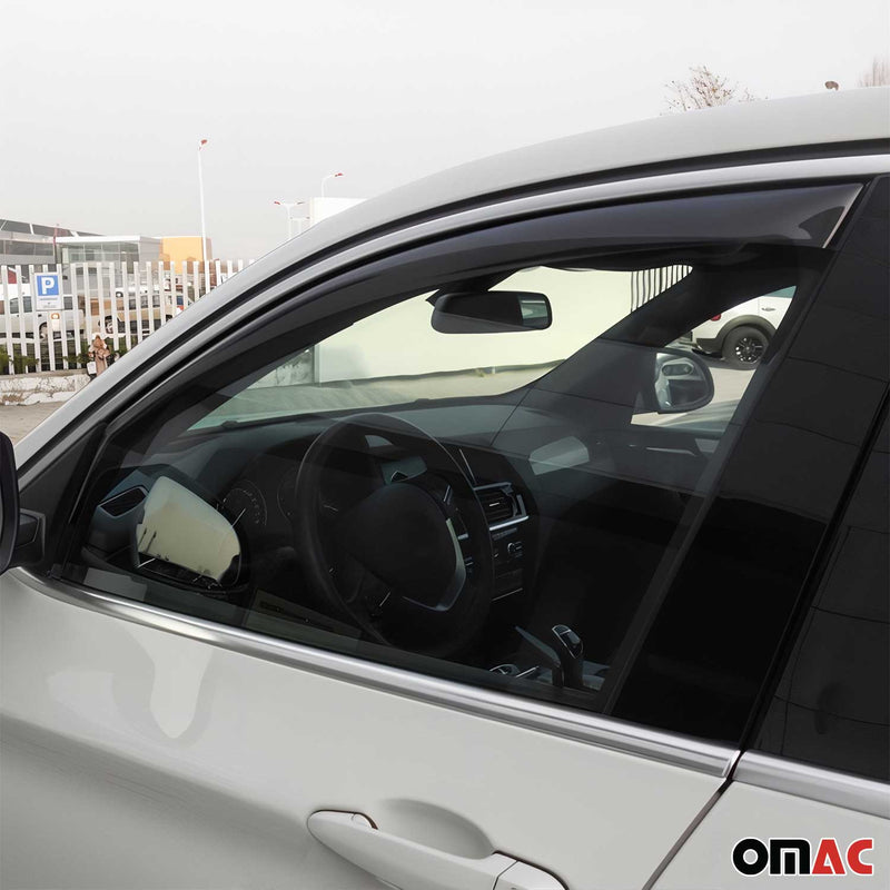 Deflettore antivento e antipioggia per BMW X4 F26 2014-2018 acrilico scuro 2 pezzi