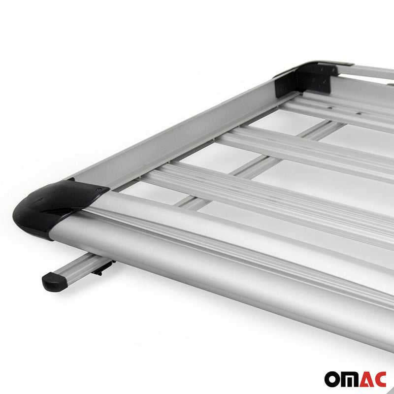 Set barre portatutto + portapacchi per VW Amarok 2010-2021 alluminio argento 3 pezzi 