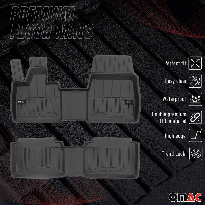 Tappetini BMW i3 I01 2013-2023 in TPE nero, 2 pezzi