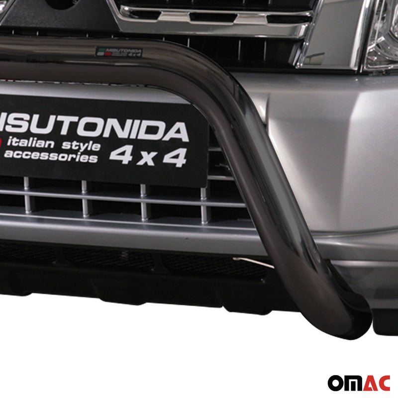 Protezione anteriore per Mitsubishi Pajero 2012-2018 ø76mm acciaio nero