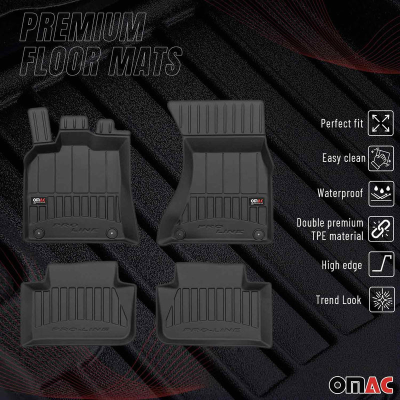 Tappetini Porsche Macan 95B 2014-2024 TPE Nero 4 pezzi.