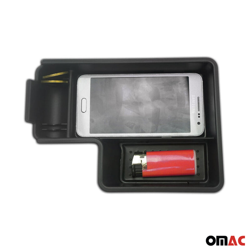 Box portaoggetti centrale per bracciolo per VW Golf 2008-2012 ABS Nero 