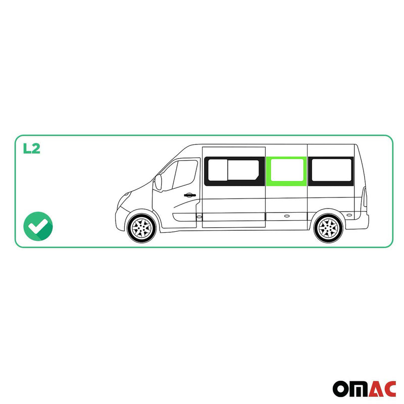 Seitenfenster Sicherheitsglas für Opel Movano 2014-2021 Links L1 Schwarz