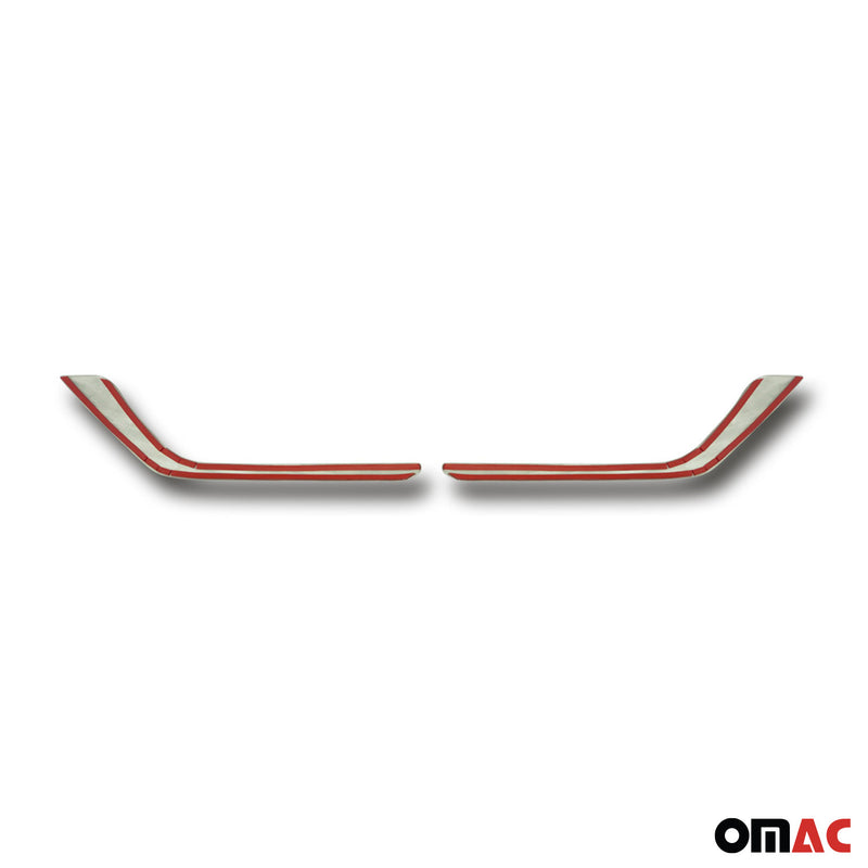 Cornice per fendinebbia per Ford Transit Tourneo Custom in acciaio inox 2x 