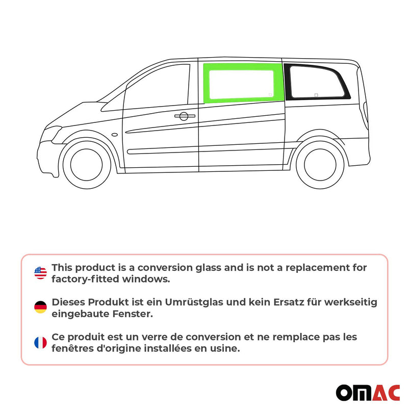 Finestrino laterale per auto per Mercedes Vito W639 2003-2014 anteriore sinistro L1 L2 L3