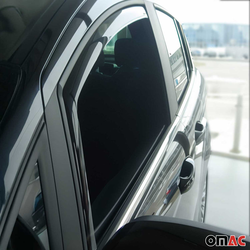 Deflettore antivento e antipioggia per Ford B-Max 2012-2024 acrilico scuro 2 pezzi