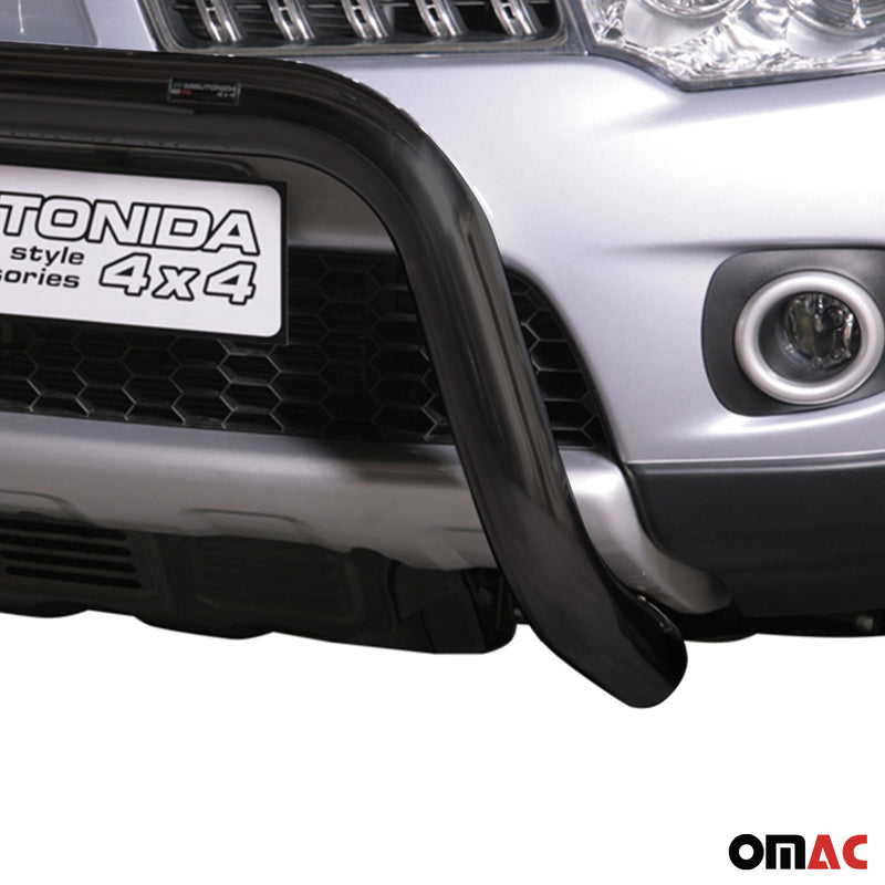 Protezione anteriore per Mitsubishi L200 2010-2015 ø76mm acciaio nero