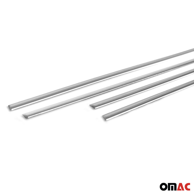 Listelli decorativi per finestrini Suzuki SX4 2013-2025 in acciaio inox cromato, 4 pezzi