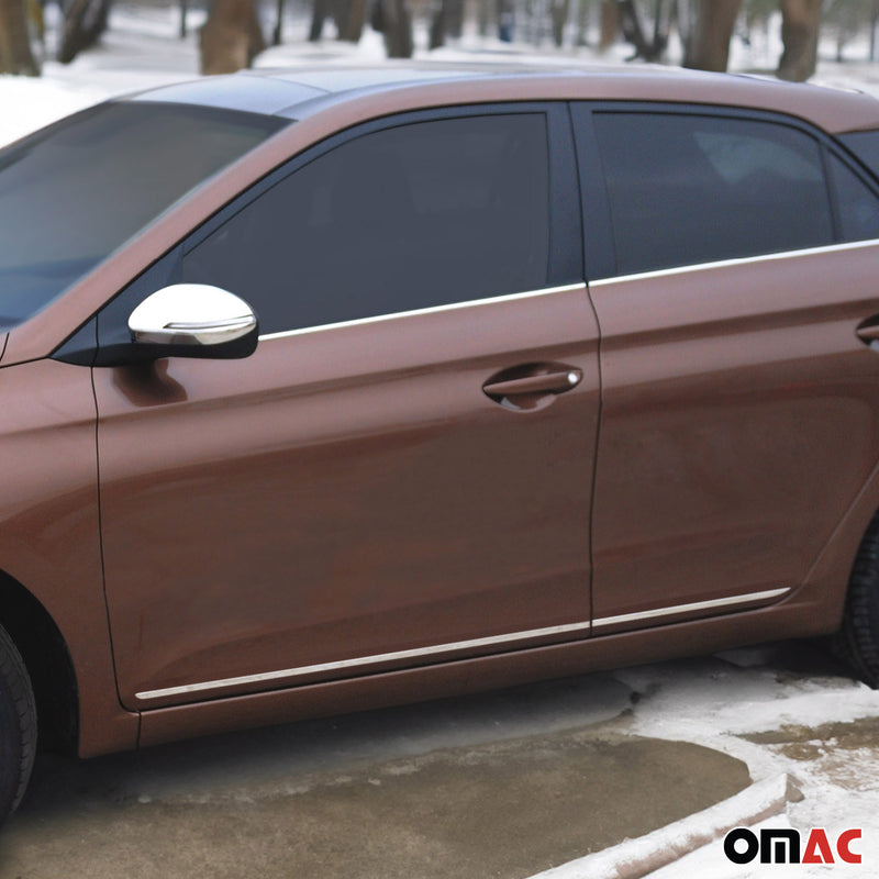 Listelli laterali per Skoda Rapid 2012-2019, protezione laterale in acciaio inox cromato
