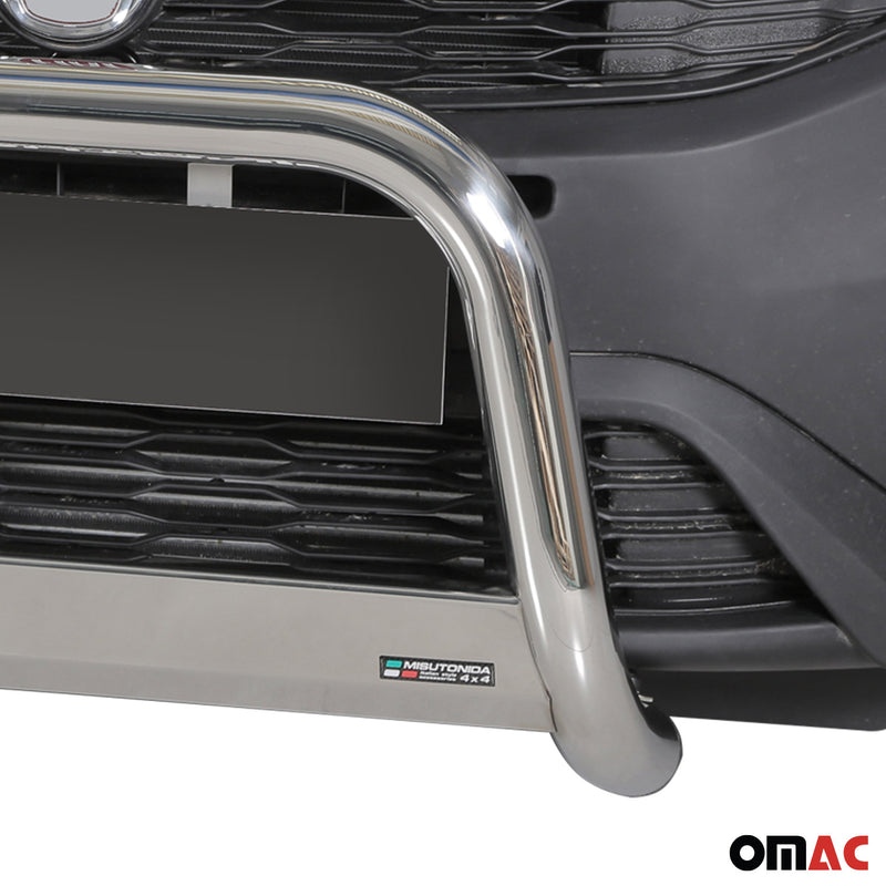 Protezione anteriore per Fiat Doblo 2015-2022 ø63mm acciaio argento 