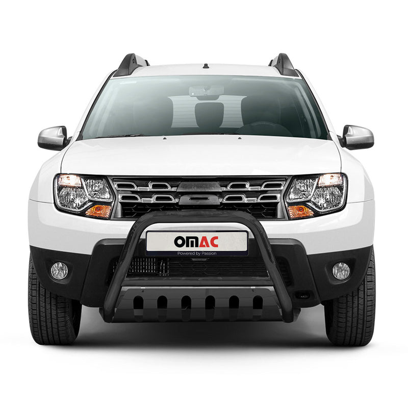Barra di protezione anteriore in acciaio inox per Dacia Duster 2010-2018 con bull bar nero ABE 