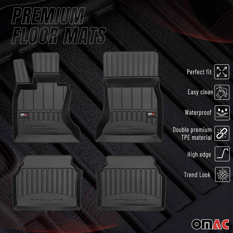 Tappetini BMW Serie 5 Gran Turismo F07 2009-2017 in TPE Nero 4 pezzi