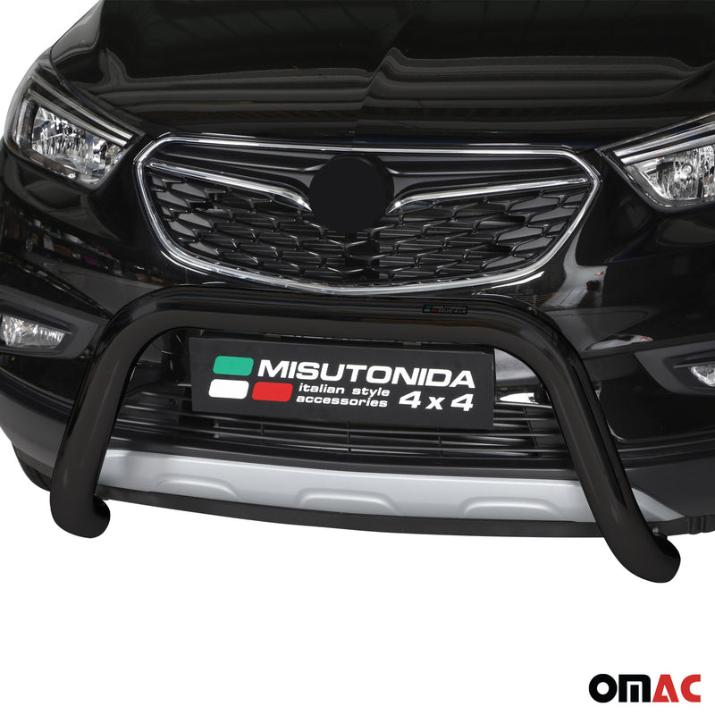 Protezione anteriore per Opel Mokka X 2016-2019 ø76mm acciaio nero