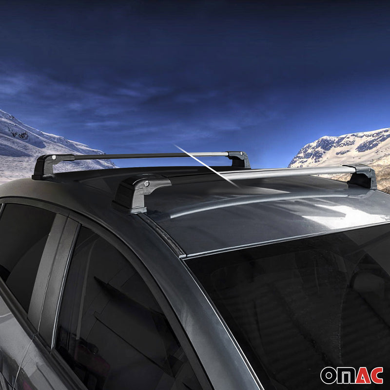 Dachträger Grundtäger für Dacia Dokker 2012-2021 75kg  Silber Aluminium 2tlg