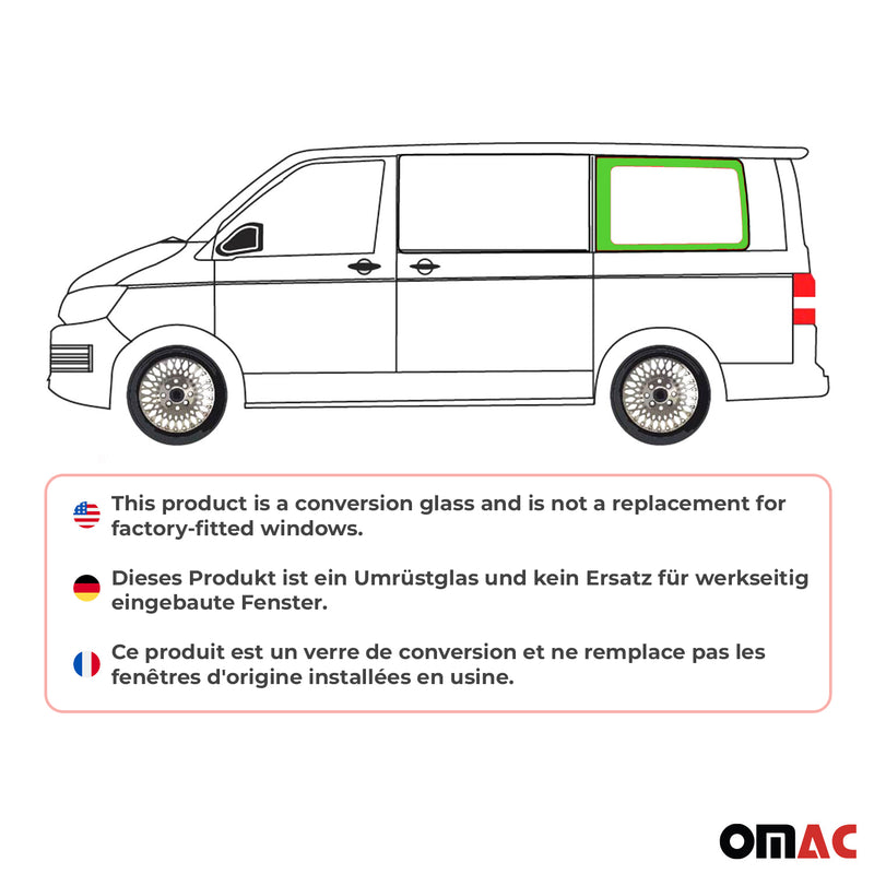 Finestrino laterale per VW T5 2003-2015 vetro di sicurezza sinistro nero L1