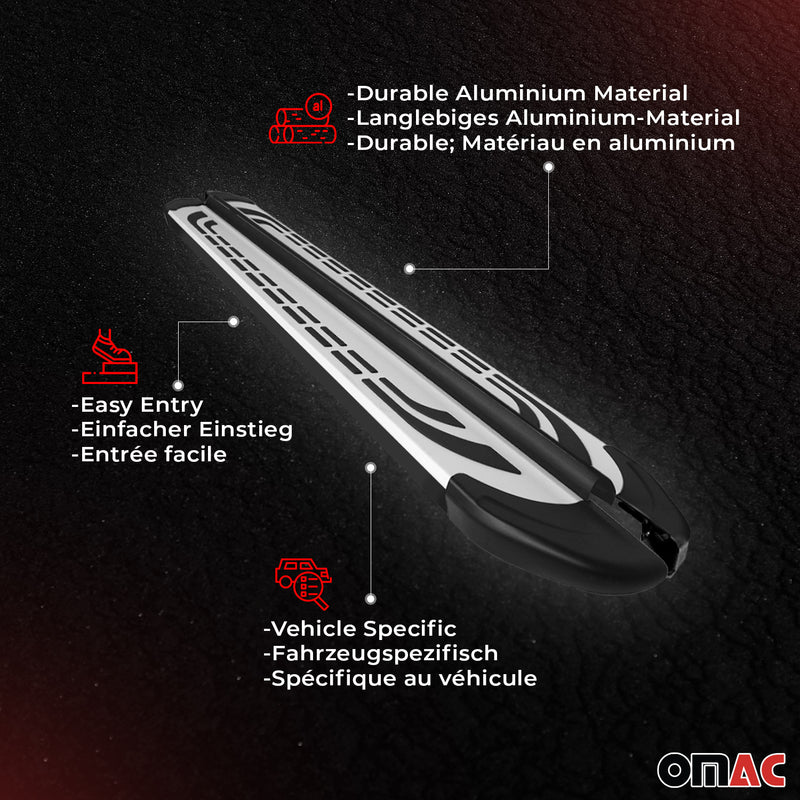 Pedane laterali MG EHS 2019-2025, minigonne laterali, pedane laterali in alluminio nero