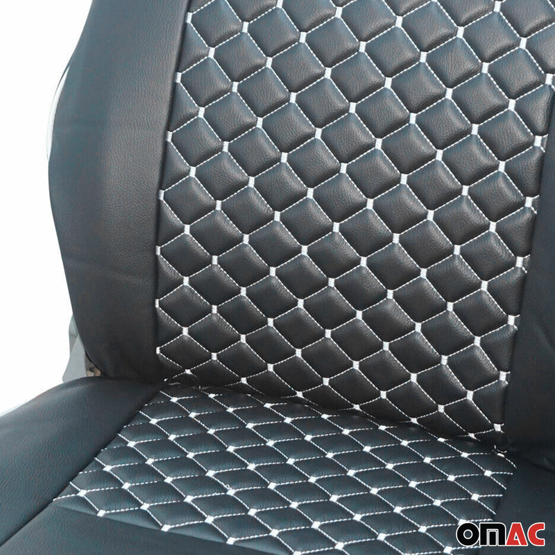 Coprisedili per Ford Transit Tourneo Custom 2012-2024 in similpelle nero bianco
