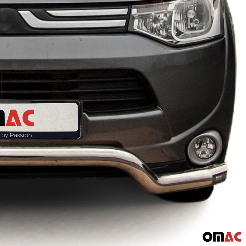 Barra di protezione anteriore per Mitsubishi Outlander 2012-2015 ABE Silver 