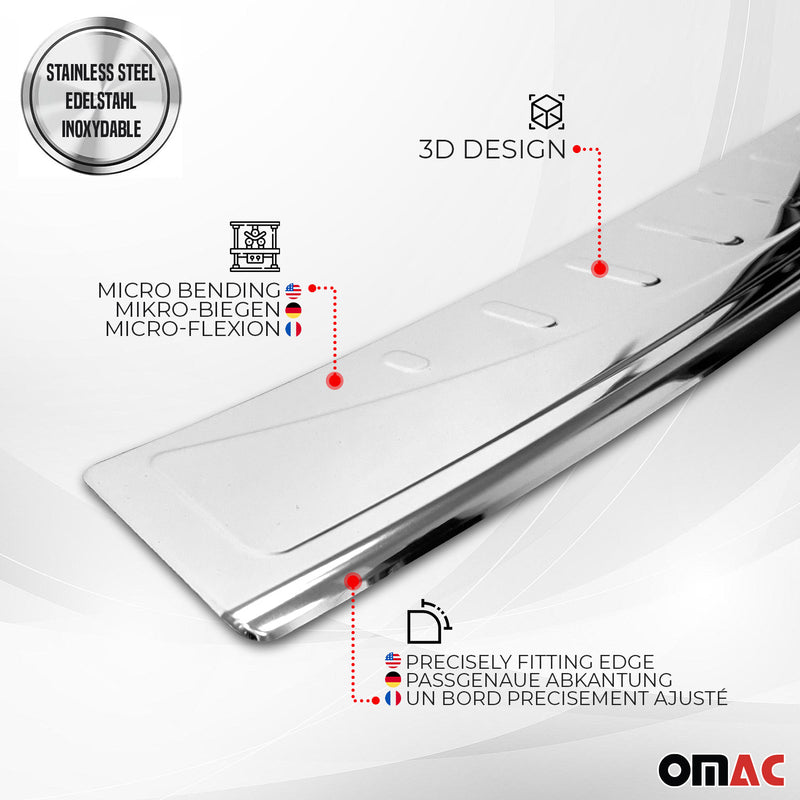 Protezione paraurti per soglia di carico per Audi A7 C7 2010-18 in acciaio inox cromato di seconda scelta