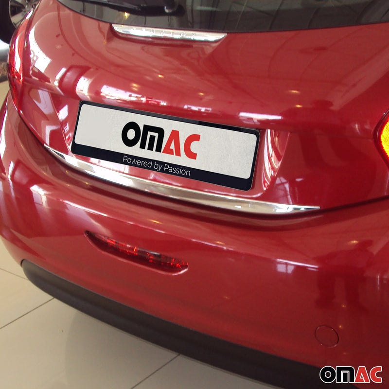 Modanatura posteriore del bagagliaio per Peugeot 208 2012-2020 inferiore in acciaio inox cromato