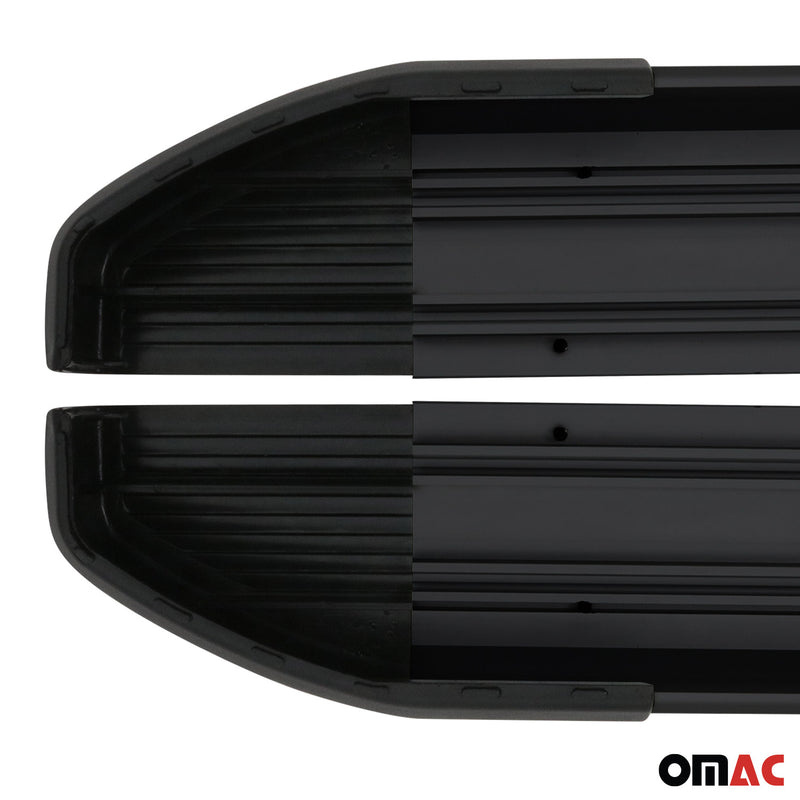 Alu Seitenschweller Trittbretter für Nissan Qashqai J11 2014-2021 Schwarz 2tlg