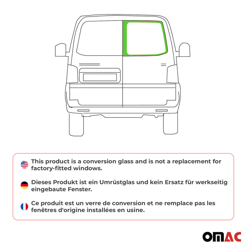 Heckscheibe Flügeltürfenster für VW T6 T6.1 Transporter 2015-2024 Hinten L1 L2