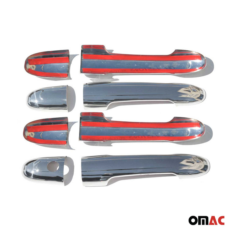 Copri maniglie per Mercedes Vito W639 2003-2014 4 porte 1 foro 8 pezzi in acciaio inox opaco 