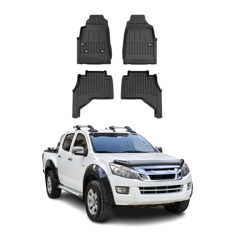 Tappetini Isuzu D-Max 2011-2019 in TPE nero, 4 pezzi