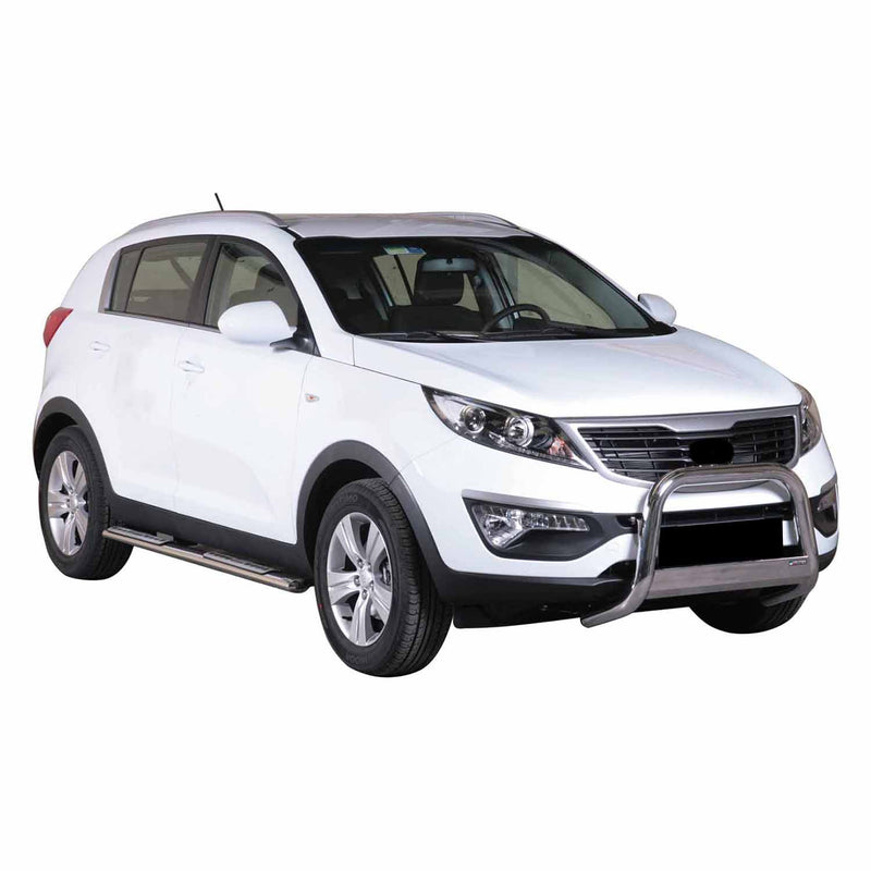 Minigonne laterali in acciaio inossidabile per Kia Sportage 2010-2015 Argento