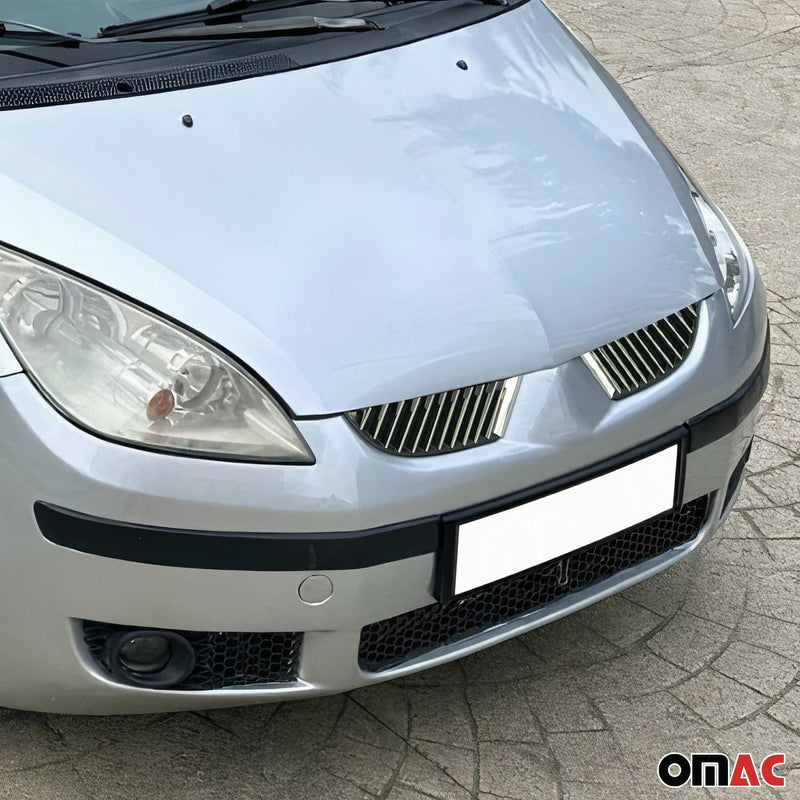 Strisce per griglia radiatore per Mitsubishi Colt Z3 in acciaio inox argento 24 pezzi