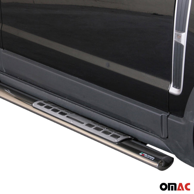 Minigonne laterali in acciaio inox per Opel Antara 2011-2015 Argento