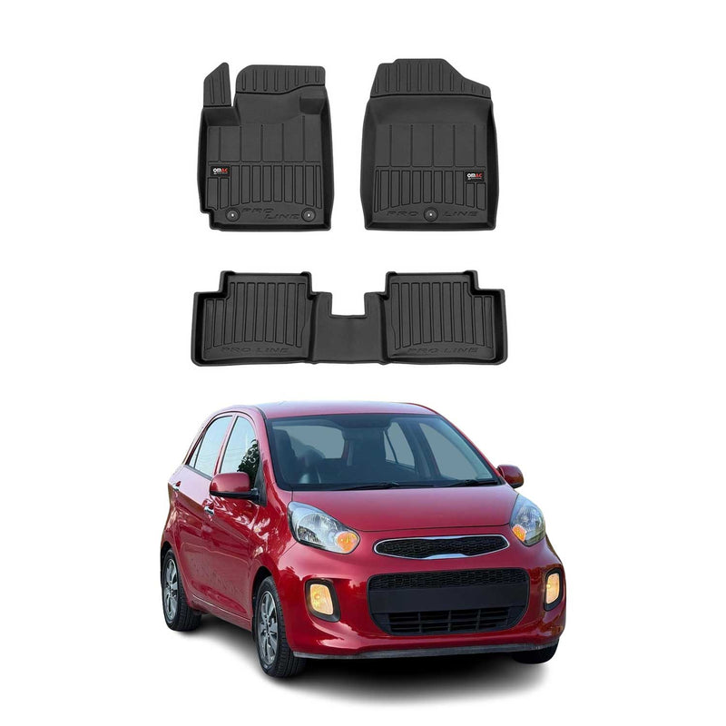 Tappetini Kia Picanto 2011-2017 TPE Nero 3 pezzi
