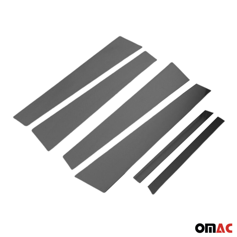 Rivestimento montante porta montante B montante C per BMW Serie 5 E60 2003-2010 Cromo Scuro 6x