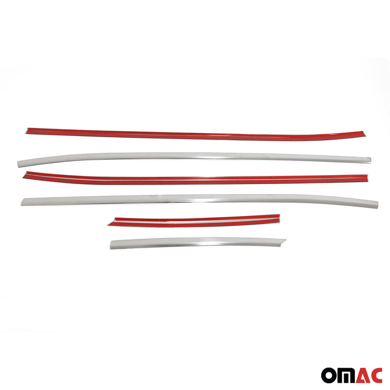 Strisce decorative per finestrini per Hyundai Tucson NX4 2022-2025, cromate spazzolate, 6 pezzi