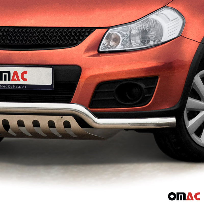 Protezione anteriore per Suzuki SX4 2006-2013 con ABE in acciaio inox argento 
