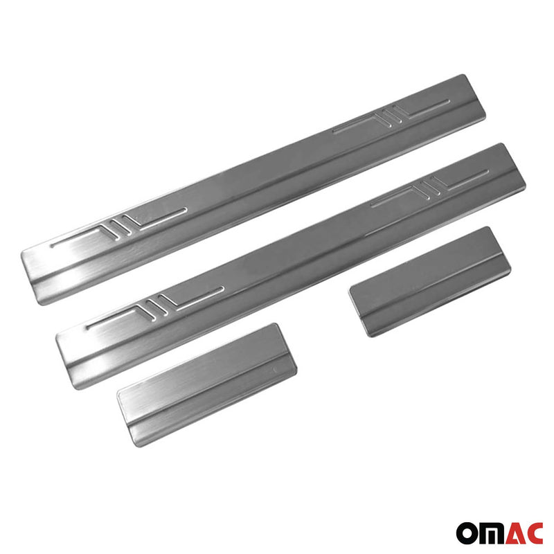 Soglie porte per Daihatsu Terios 1997-2005 in acciaio inox argento 4x 