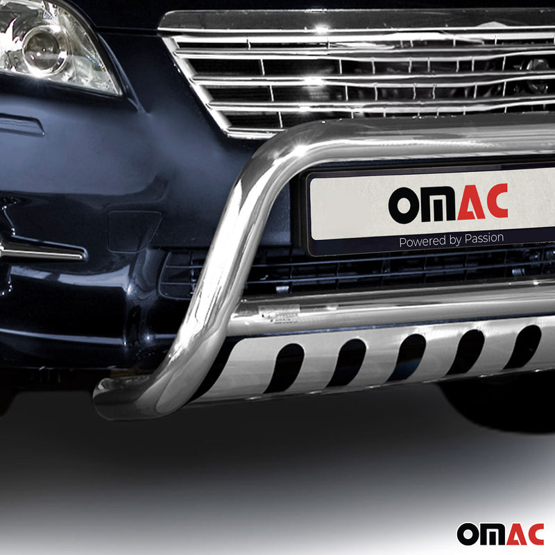Protezione anteriore per Toyota RAV4 2010-2013 con ABE in acciaio inox argento 
