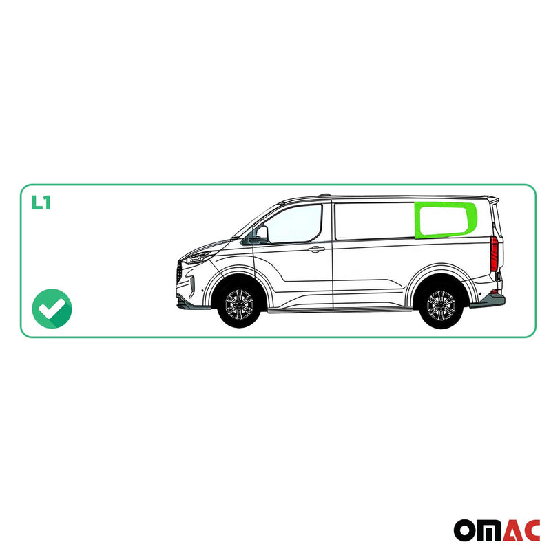 Vetro di sicurezza per finestrino laterale per Ford Transit Custom dal 2023 Posteriore Sinistro L1