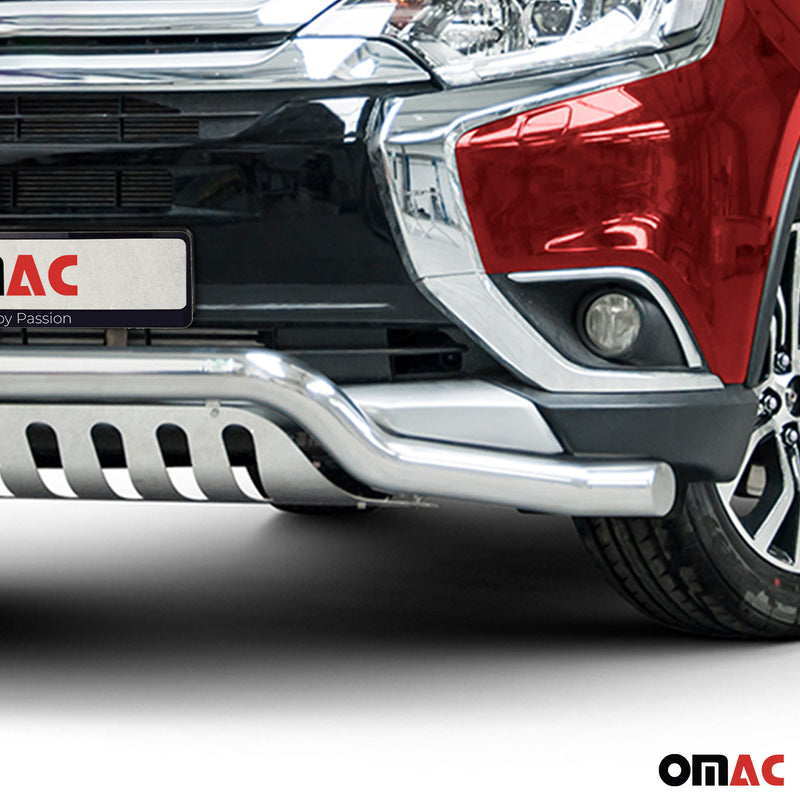 Barra di protezione anteriore per Mitsubishi Outlander 2015-2021 Argento ABE 
